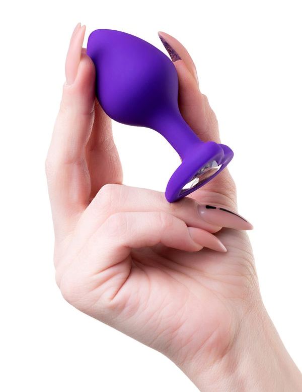 Romantic toy with a heart is a true declaration of love! Thi... ToDo - Diamond Heart Anal Plug M - Purple photo-2