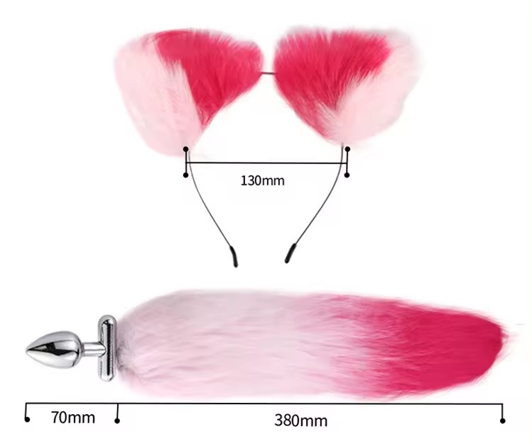 Detachable tail plug shape-shift + Cat ears
Material: A... MT - Screwed Tail Plug with Cat Ears - Rainbow photo-6