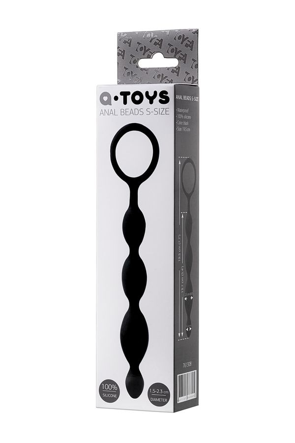 A-TOYS anal beads-an anal stimulator in the form of a chain ... A-Toys - Anal Beads 19.5cm - Black photo-8