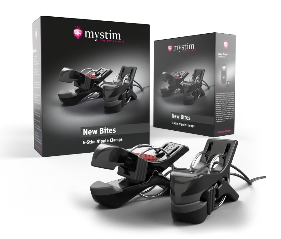 Be prepared for Barry Bite to have absolutely no inhibitions... Mystim - Barry Bite Electro Nipple Clamps - Black photo-3