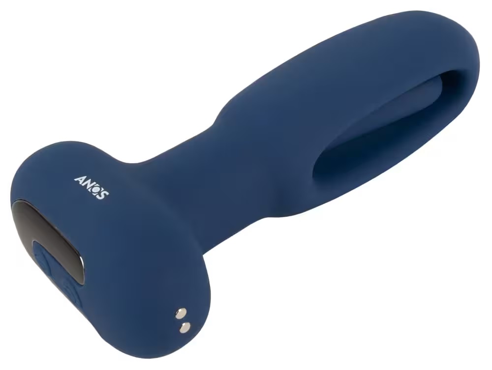 With an innovative flicking tongue function!
The cone-shaped... ANOS - Flicking Vibro Butt Plug - Blue photo-7
