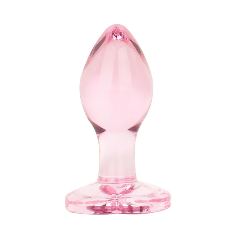 Add a touch of elegance to your anal adventures with this gl... Easytoys - Heart Glass Plug - Pink photo-7