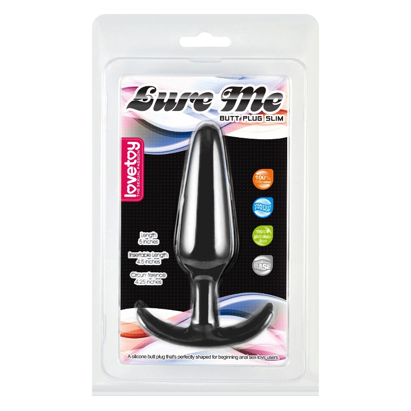 5" in total length
4.5" insertable
Circumference: ... Lovetoy - Lure Me Classic Anal Plug L - Black photo-8