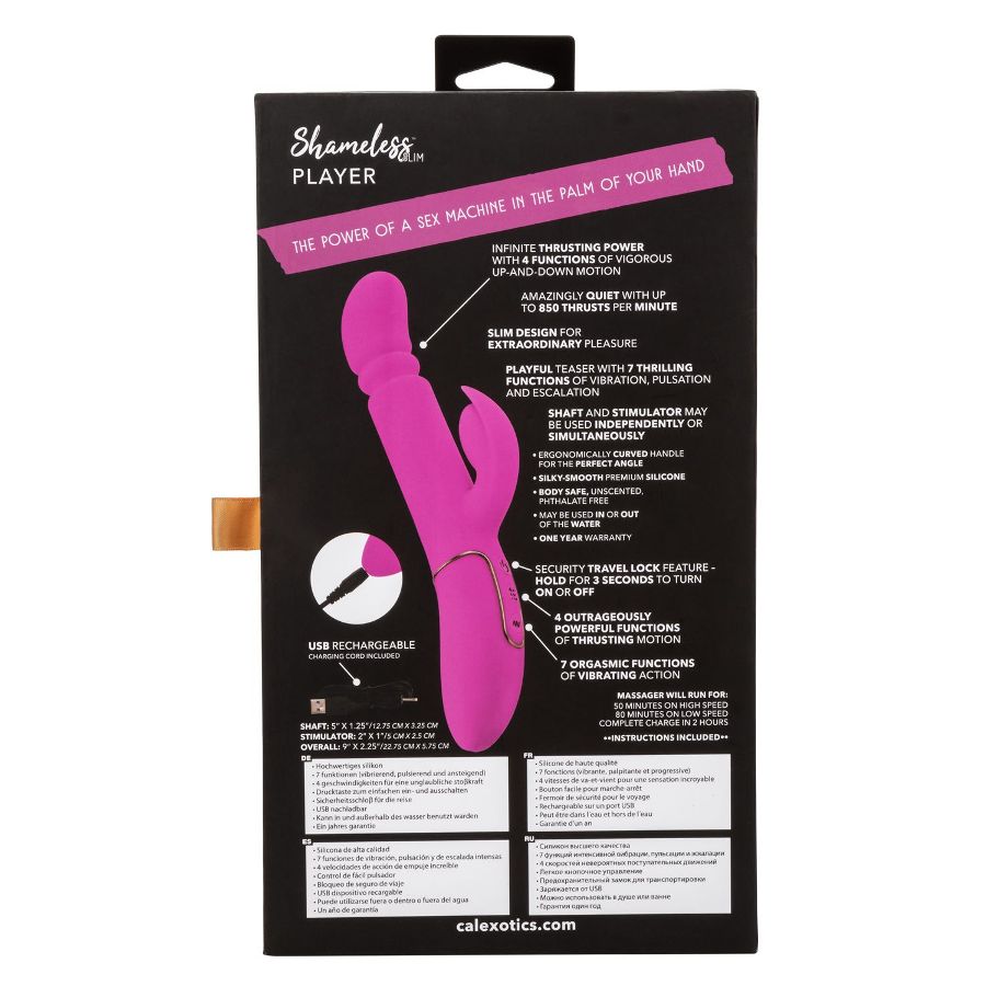 The power of a sex machine in the palm of your hand – now th... CEN - Shameless Slim Player Thrusting Vibe - Purple photo-12