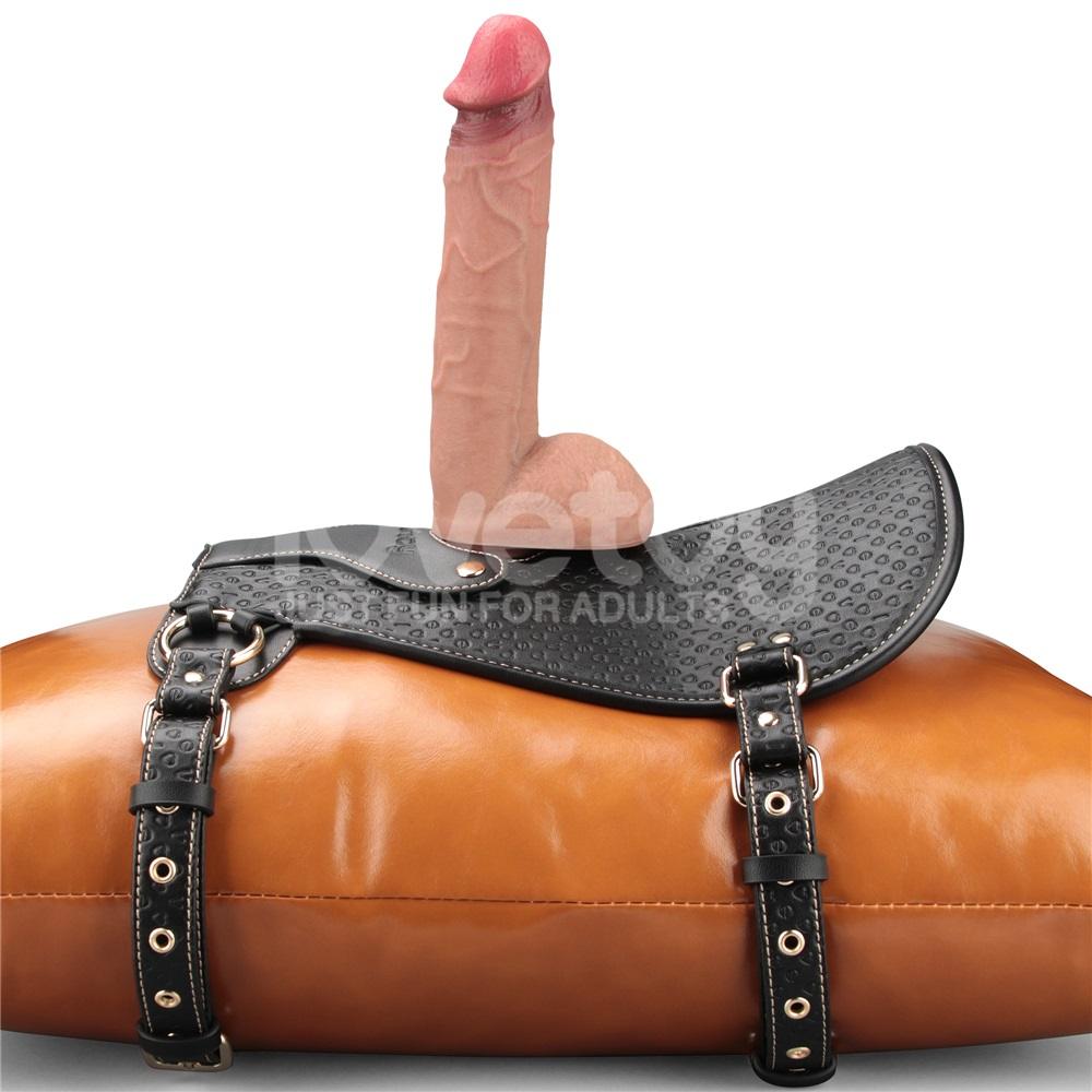 Embark on a journey of lavish sensuality with our Rebellion ... Lovetoy - Rebellion Reign Dildo Saddle - Black photo-3