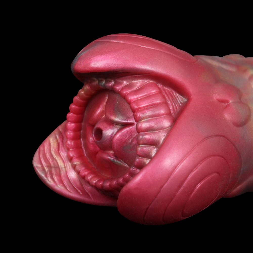 Material: Liquid silicone
Size: 7*15.5cm
Net weight: 656.5g FAAK - Sandworm Masturbator - Pink photo-10