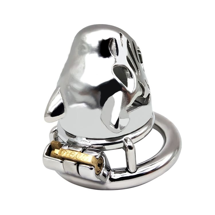 Total high: 64mm &n... FAAK - Tiger Chastity Cage 45mm - Silver photo-5