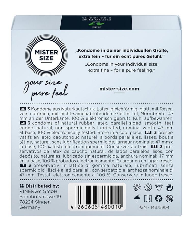 The MISTER SIZE 47 is the smallest of our seven sizes. Howev... Mister Size - Condoms 47mm 3's Pack photo-3