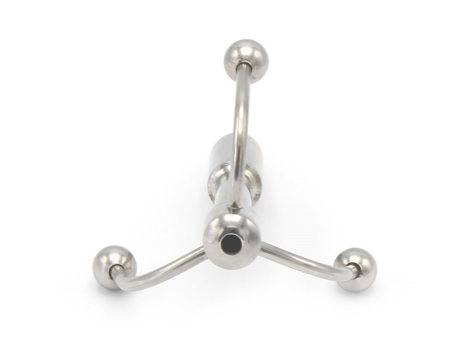 The amazing stainless steel penis plug is shaped like a grap... Kiotos - Hollow Grappling Cock Hook photo-6