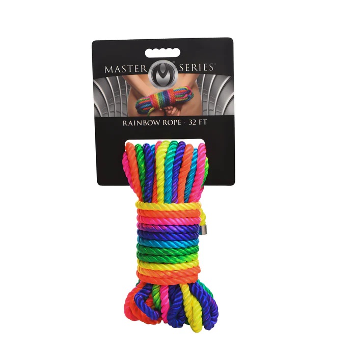 Brighten up your BDSM play with this neon rainbow-colored bo... Master Series - 32ft Rainbow Rope 10m photo-5