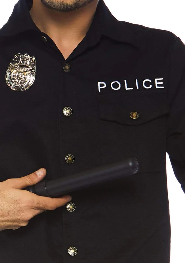 The classic 4 PC Cuff Em' Cop men's Halloween costum... Leg Avenue - Male Police Costume 4pcs - Black - M/L photo-4