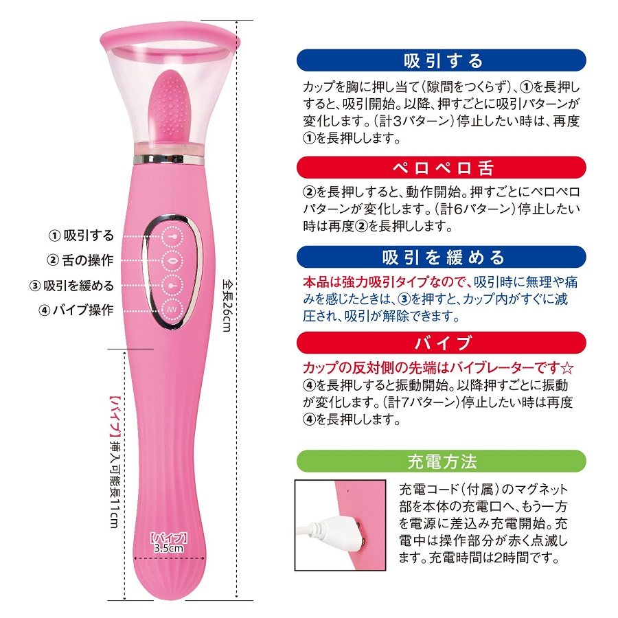 The suction is incredibly strong, effectively stimulating us... NPG - Multi Eimi-Nizer Nipple Pump - Pink photo-6