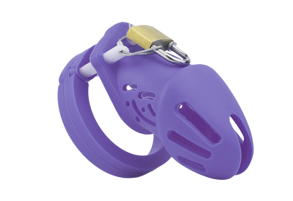 Cage high: 50mm &nb... FAAK - Silicone Chastity Cage 114 - Purple photo-3