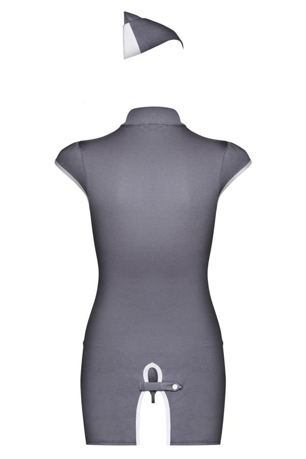 Welcome aboard! If you’re holding this box in your hand – it... Obsessive - Stewardess Costume - Gray - L/XL photo-8