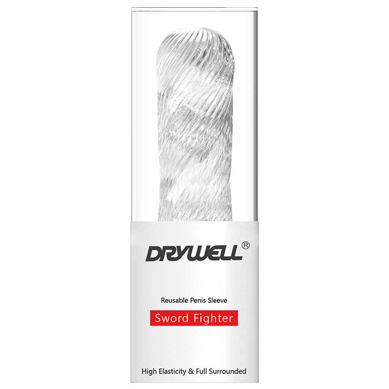 Japanese medical TPE, durable and ultra soft, super easy wea... Drywell - Sword Fighter Sleeve - Clear photo-2