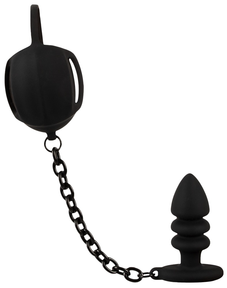 Exciting equipment for penis, balls, anus and perineum!
The ... Black Velvets - Ball Cage w Butt Plug photo-2