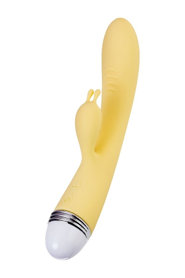 Aster vibrator with clitoral stimulator. A classic-shaped vi... Flovetta - Aster Rabbit Vibrator - Yellow photo-5