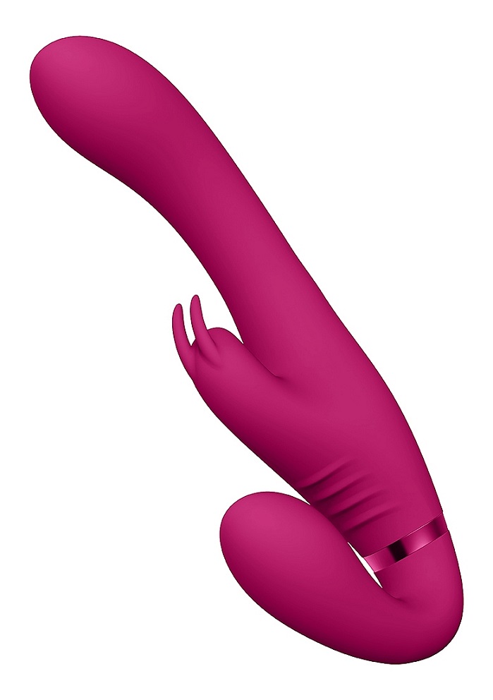 SUKI is one of the most Innovative and best vibrating strapl... Vive - Suki Strapless Rabbit Strap-On - Pink photo-4