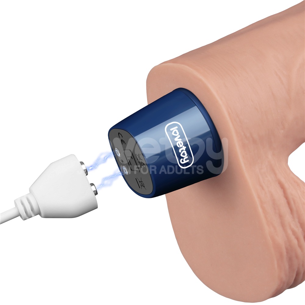 Boasting a lifelike realistic design, Lovetoy Real softee di... Lovetoy - 9" Real Softee Vibro Dildo - Flesh photo-13
