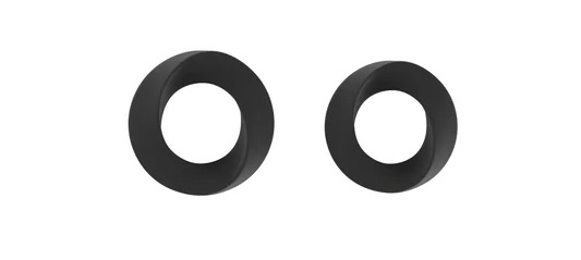 This cockring set will obviate premature ejaculation and wil... Sono - #24 Cock Rings Double Set - Black photo-2