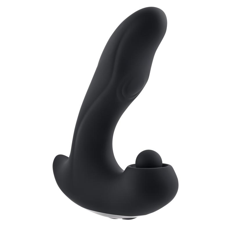 This well-crafted chunky shape features 3 distinct motors th... Gender X - Mad Tapper Vibrator w Clit Stimulator - Black photo-6