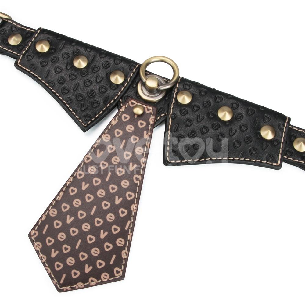 Immerse yourself in a blend of luxury and rustic charm with ... Lovetoy - Rebellion Reign Collar w Leash - Black photo-3