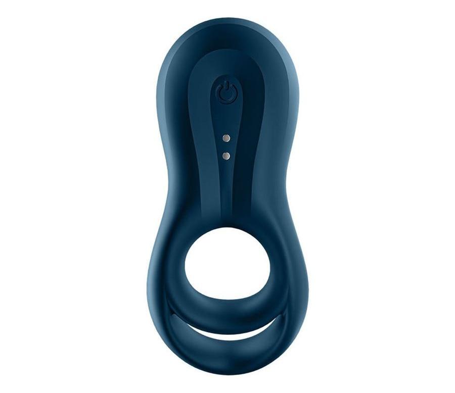 Give your manhood a sensual upgrade with our Satisfyer Epic ... Satisfyer - Epic Duo Ring Vibrator - Navy Blue photo-3