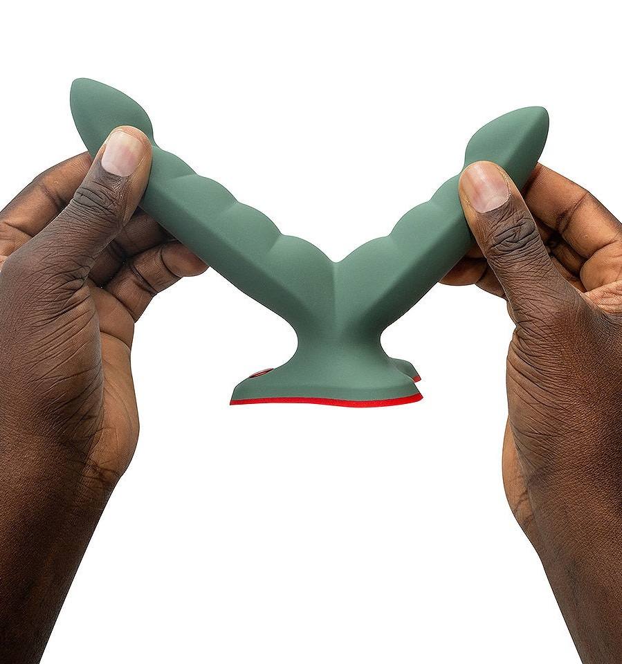 RYDE doesn't mess around! The first grinding dildo from ... Fun Factory - Ryde Grinding Double Dildo - Wild Olive photo-2