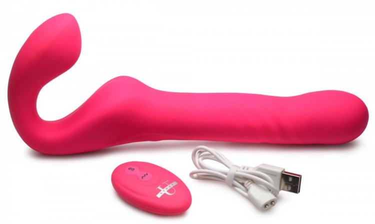 This strapless strap-on gives a little more power to each th... Strap U - Mighty-Thrust Strapless Strap-On - Pink photo-10