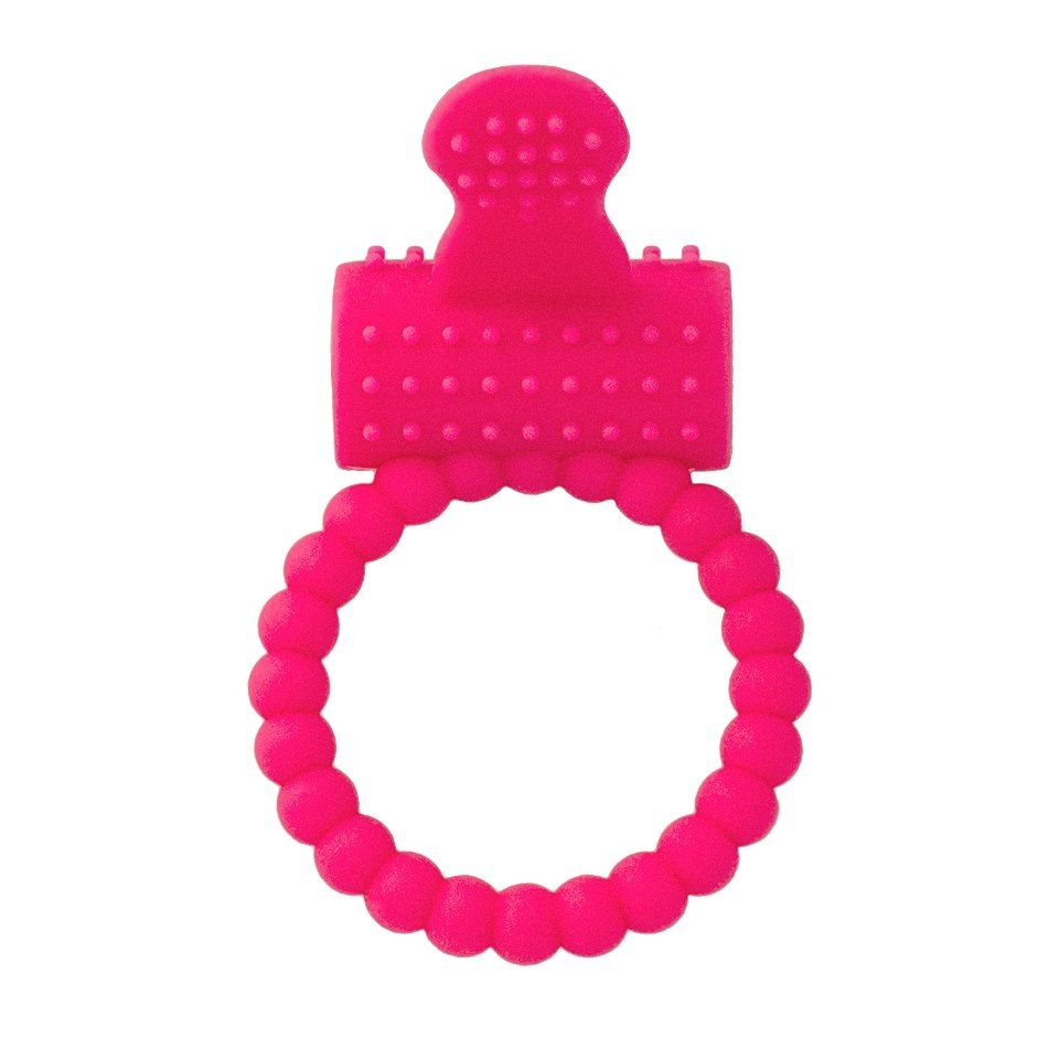 The vibrating ring has a clitoral stimulator in the form of ... A-Toys - Cock Vibro Ring - Pink photo-2