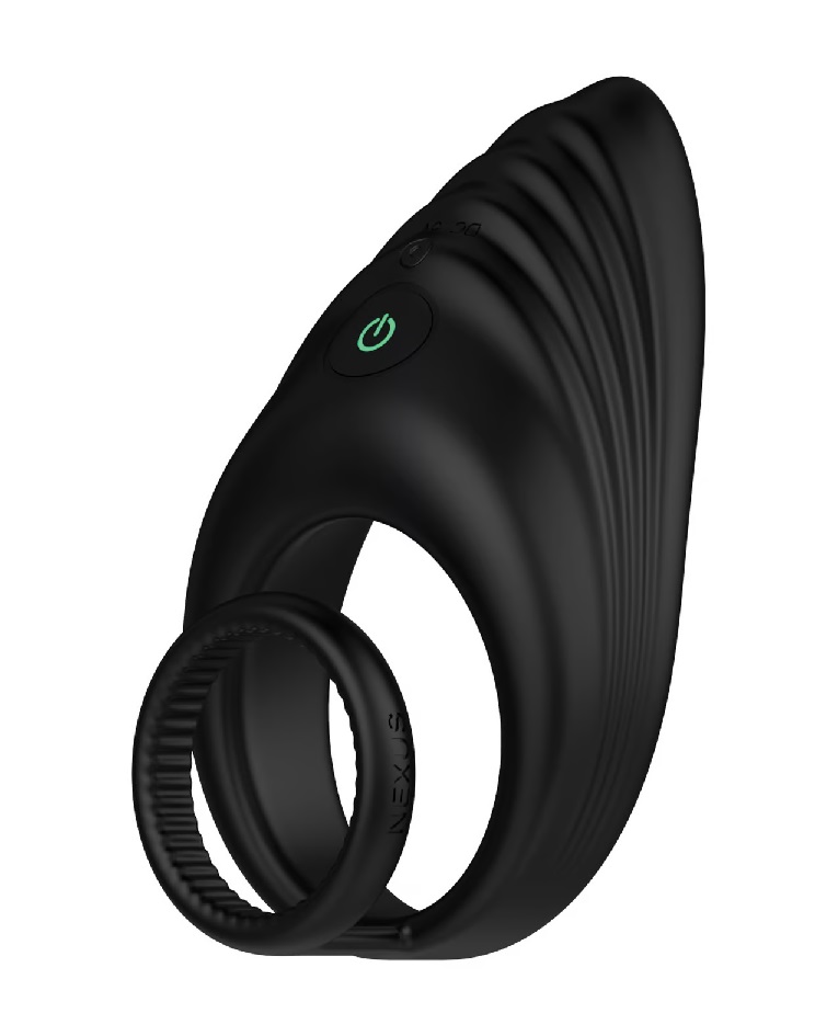 Nexus Enhance is a Vibrating Cock & Ball Ring, perfect to us... Nexus - Enhance Vibro Ring w Ball Stretcher - Black photo-3