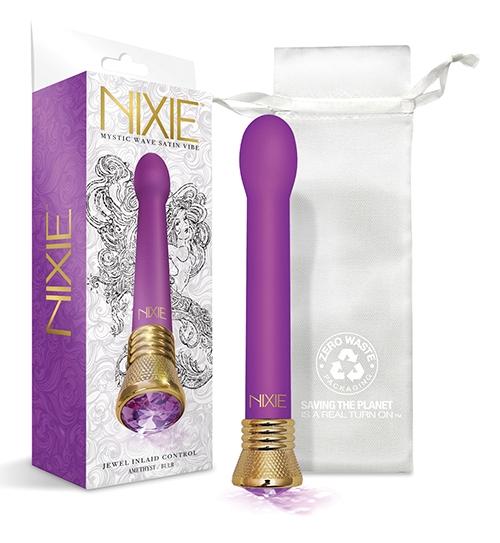Bulb vibrator features a narrow edge that focuses on your cl... Nixie - Mystic Wave Bulb Vibe - Amethyst photo-4