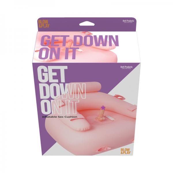 Bounce, hop, and twist your way into a horny frenzy while ha... Hott Products - Get Down On It Inflatable Cushion w Dildo photo-2