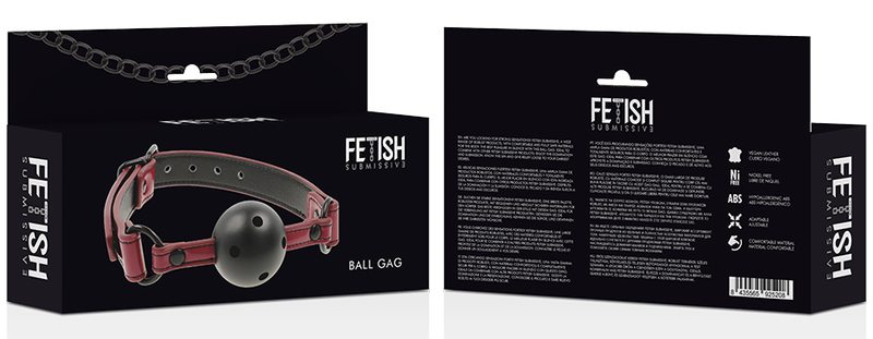 Fetish submisive collection introduces this perfect vegan le... Fetish Submissive - Dark Room Ball Gag - Red photo-4
