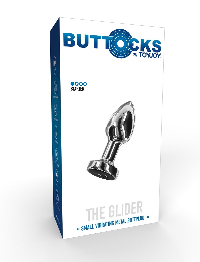 The Glider from Buttocks by TOYJOY - the ultimate anal plug ... ToyJoy - Glider Vibro Butt Plug S - Silver photo-5