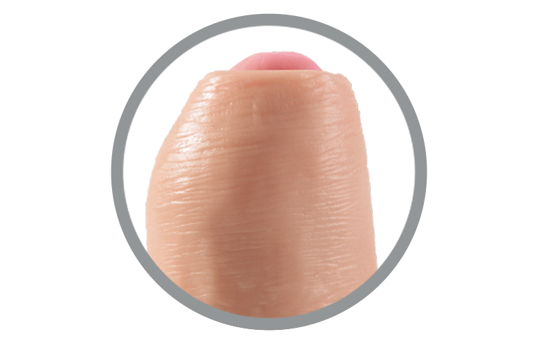 King Cock - 包皮型仿真假陽具 6″ - 肉色 照片-4