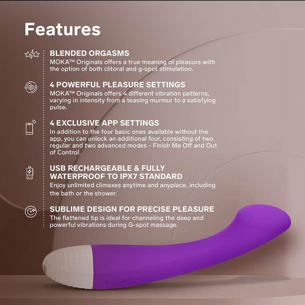 隆重推出 LELO Originals,全新系列专为初踏入性福旅程或渴望重拾亲密本质的人士而设计,多款精致必备之选... Lelo - Moka Originals APP G-spot Vibrator - Purple 照片-2