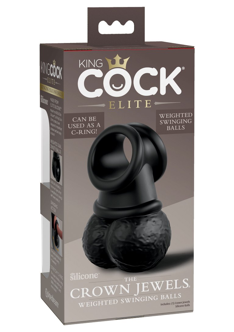 Get ready to have a ball with The Crown Jewels!
These dual ... King Cock - Crown Jewels Weighted Balls - Black photo-8