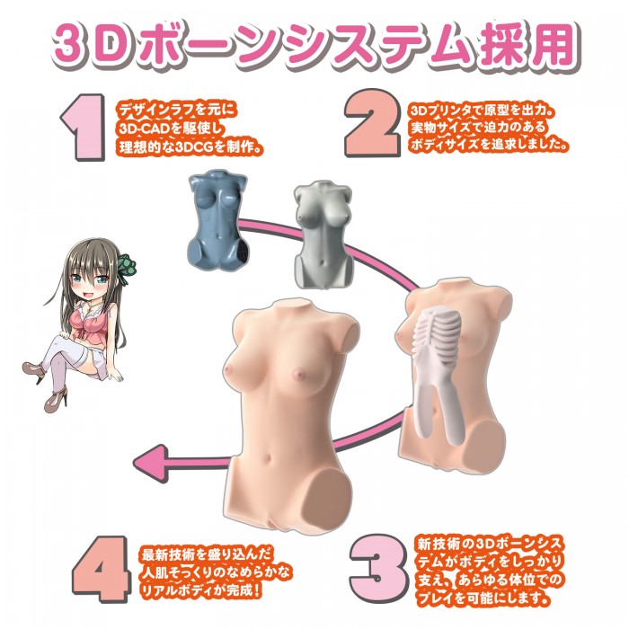With the full cooperation of popular manga artist Sumisuzu-s... SSI - Yura D-cup Real Body +3D Bone System - 11kg photo-6