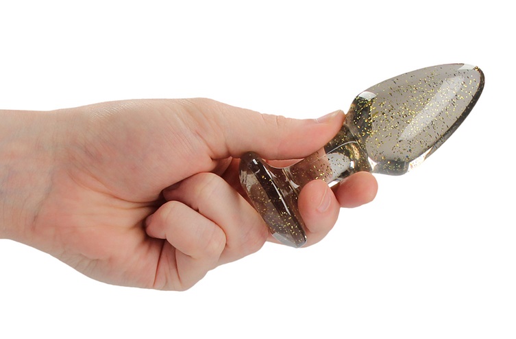 Is orgasmic anal action what you're seeking? Our sparkli... Ouch - Glitter Butt Plug Set - Gold photo-2