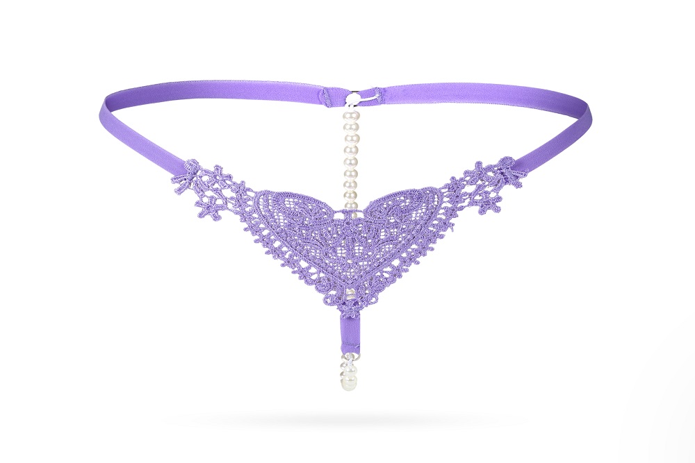 SB - Thong w Pearls 162 - Purple photo-7