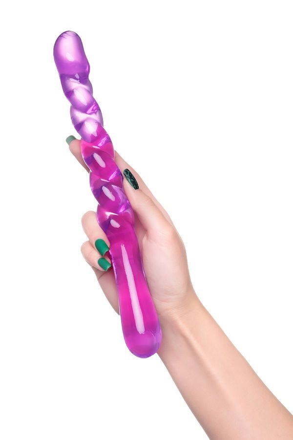 Tanza double-sided dildo is an interesting toy that opens up... A-Toys - Tanza Double Dildo - Purple photo-11