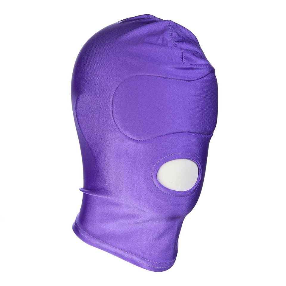 The comfortable mask has room for your mouth. The stretch fa... Kiotos - Spandex Open Mouth Hood - Purple photo-4