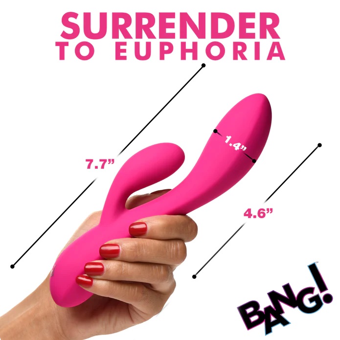 Give yourself more than just surface level pleasure. Indulge... Bang! - 10X Flexible Rabbit Vibrator - Pink photo-9