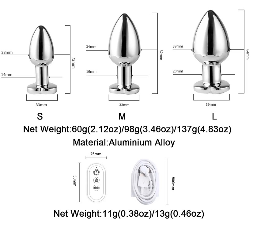 Heart base anal plug can be controlled with the included rem... MT - Heart App Vibro Plug S - Clear photo-13