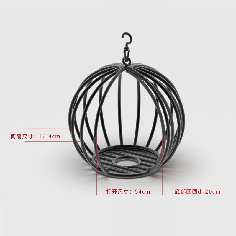 Material: Iron, zinc alloy
Max diameter: 86 cm&n... Roomfun - Suspension Pumpkin Cage photo-7