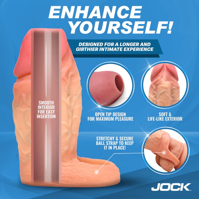 Introducing the Penis Enhancer with Ball Strap! This extra-w... Jock - Enhancer Penis Sleeve - Light photo-5