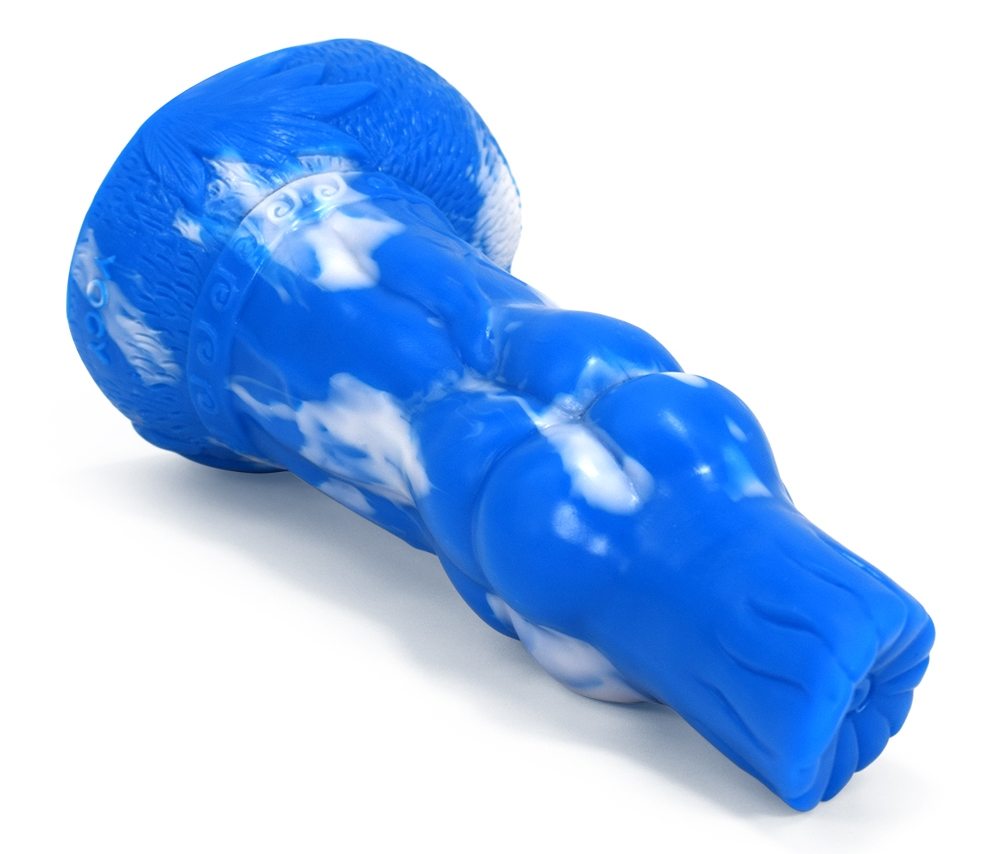 Ancient Mythical Beast –Gluttony I animal anal plug, realist... FAAK - Mythical Beast Gluttony Dildo - Blue/White photo-11