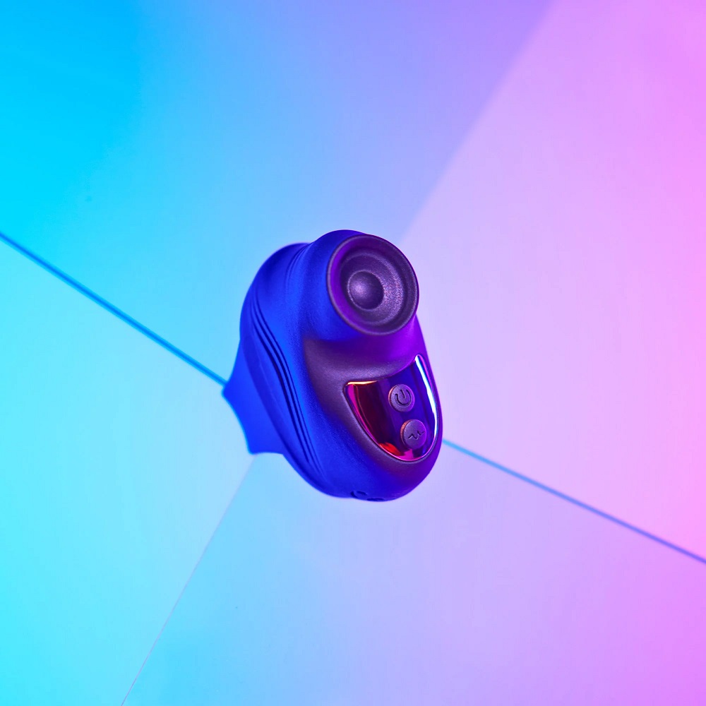 The cutest of them all! Just slip Kisscool onto your index f... Love to Love - Kisscool Tapping Vibrator - Indigo photo-3