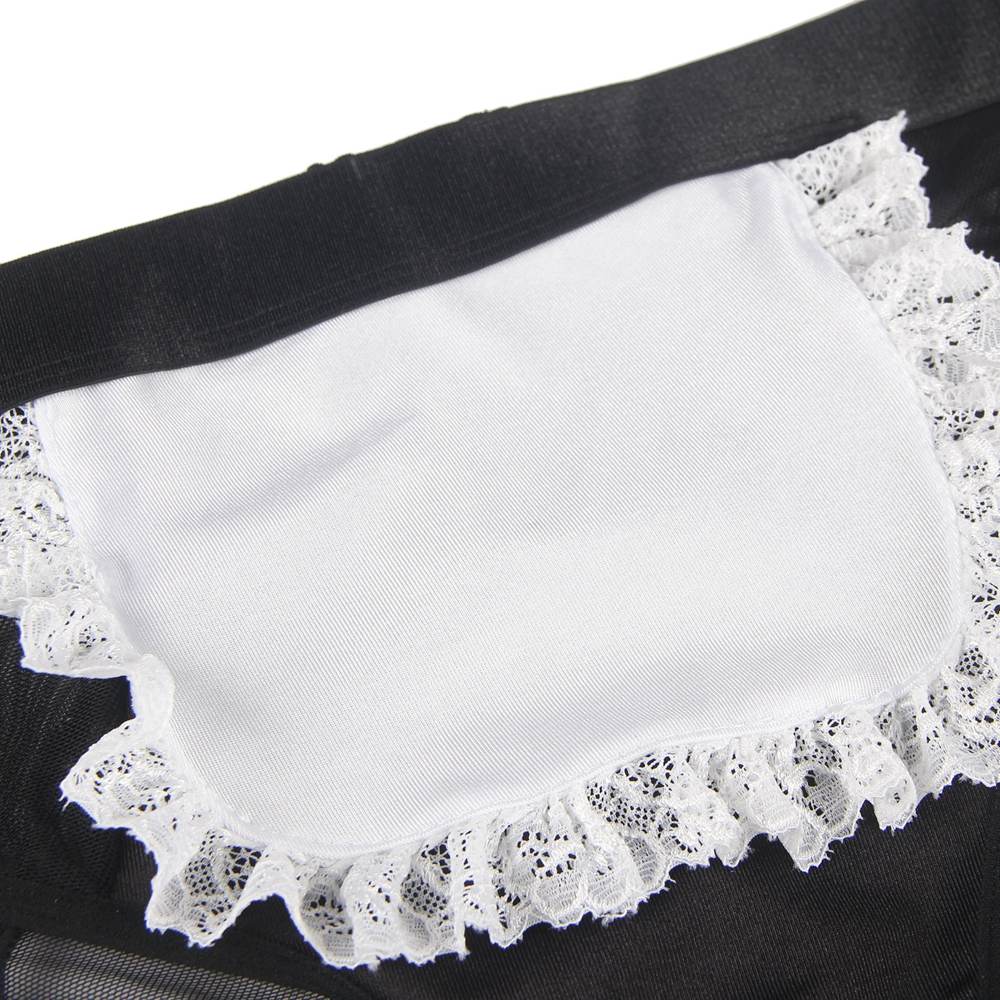 Sexy uniform high-quality maid style cosplay suit
Material&... Ohyeah - Maid Open Bra Set - Black - XL photo-7